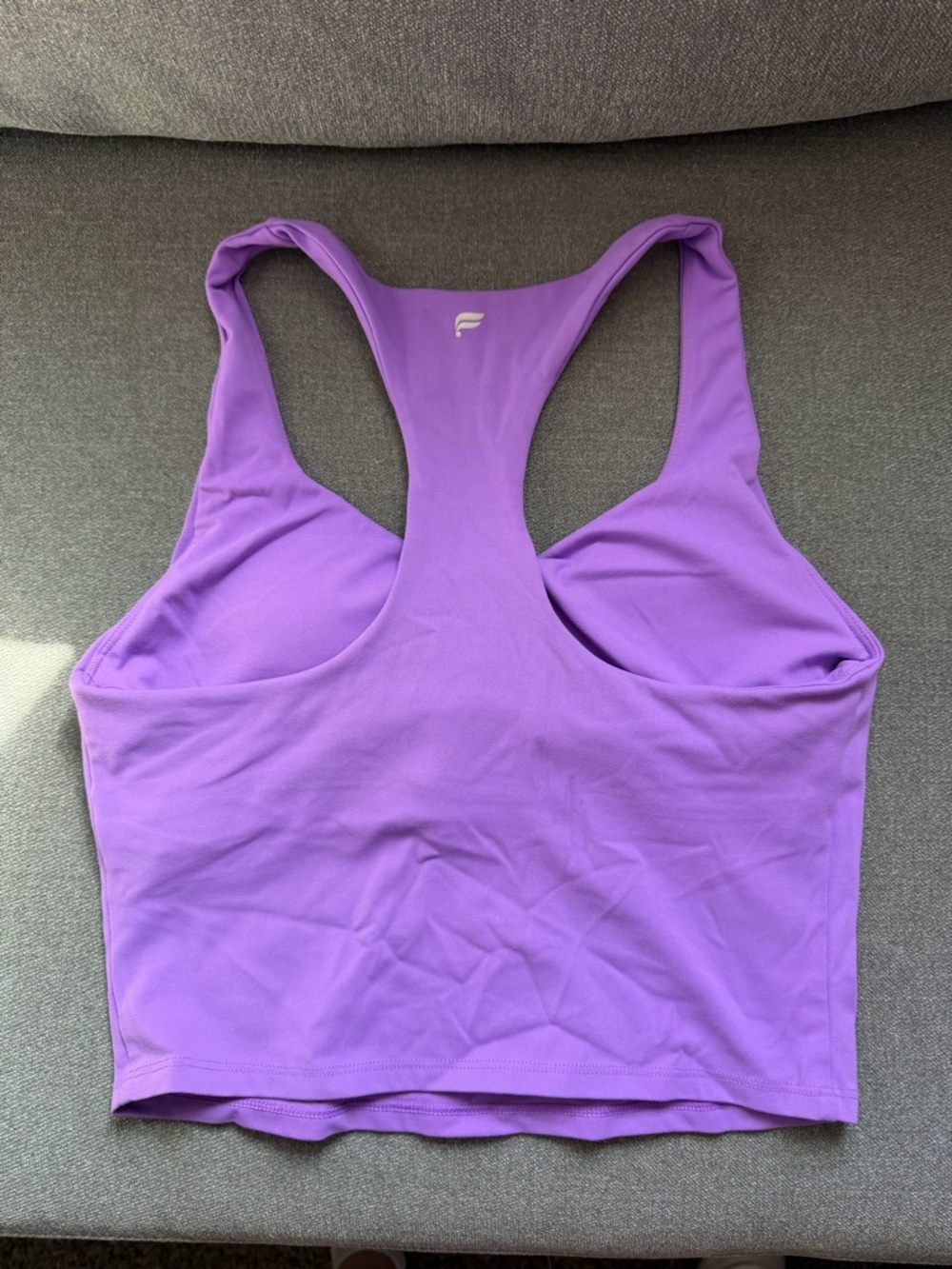 Fabletics Lavender Racerback Crop Sports Bra